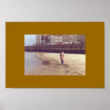 Schritte im Sand, Margate, Kent, England Posterdrucke