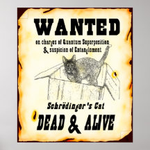 Schrodingers Katzen-"gewolltes" Plakat