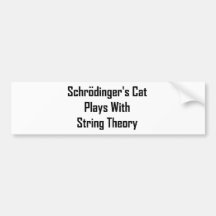 Schrodingers Katzen-Spiele mit Schnur-Theorie Autoaufkleber