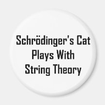 Schrodingers Katzen-Spiele mit Schnur-Theorie Kühlschrankmagnete