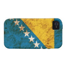 Schroffe Bosnien Herzegovina-Flagge Case-Mate iPhone 4 Hülle