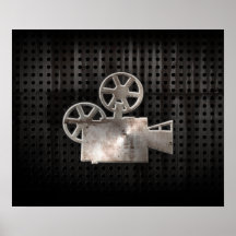 Schroffe Film-Kamera Plakatdruck