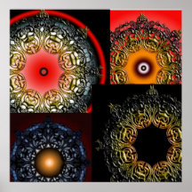Schuft-Mandala-Collage Poster