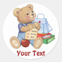 Schulbär - erster Grad Runder Sticker