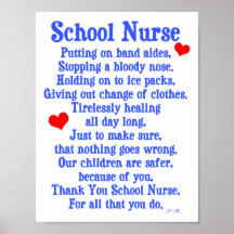 Schulkrankenschwester Plakatdruck