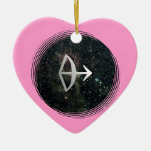 Schütze-Stern-Zeichen-Universum-Geburtstags-Rosa-H Ornament