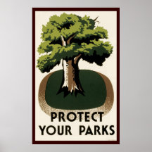 Schützen Sie Ihre Parks Plakatdruck