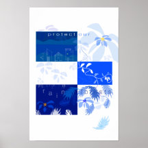 Schützen Sie unsere Regenwälder! Poster