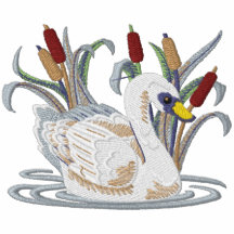 Schwan und Cattails Polo Shirt
