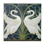 Schwan- und Eile- und Iristapete Fliese