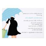 Schwangere Mamma-Babyparty {blau} Personalisierte Einladung