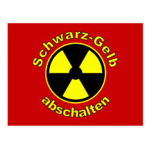 Schwarz-Gelb abschalten Postkarte