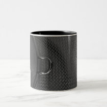 Schwarz-weißes metall Colander Küche des Makrofoto tassen