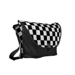 Schwarz-weißes überprüft - Bote-Tasche Kurier Tasche