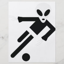 schwarze alienfußballikone personalisierte flyer
