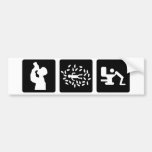 schwarze Alkoholbildikone Autosticker