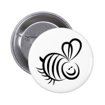 Schwarze Biene Anstecknadelbuttons