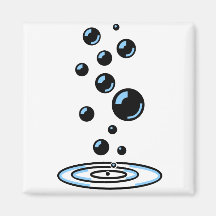 Schwarze Blasen mit blauer Reflexion Kühlschrankmagnete