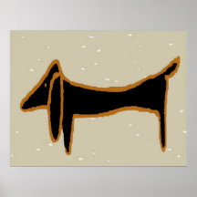 Schwarze Dackel 5 Posterdruck