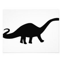 schwarze Dinosaurierikone Personalisierte Einladungskarten