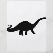 schwarze Dinosaurierikone Individuelle Flyer