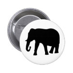schwarze Elefantikone Button