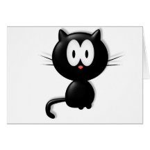 Schwarze Katze Scardy Katzen-Halloween-Geschenk Karten