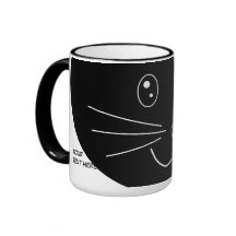 Schwarze Katze Teehaferl