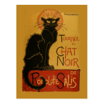 Schwarze Katze Tournee de Chat Noir Postkarte