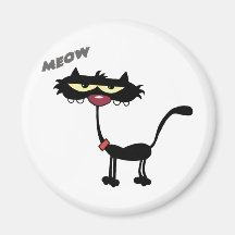 Schwarze Katzen-Cartoon Charactrer Magnets