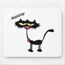 Schwarze Katzen-Cartoon Charactrer Mauspads