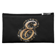 Schwarze kosmetische Tasche mit Anfangse