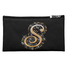 Schwarze kosmetische Tasche mit Anfangss