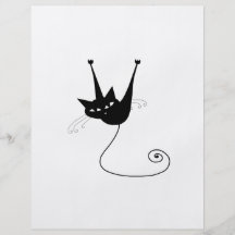 Schwarze launische Miezekatze 1 Vollfarbige Flyer