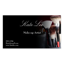 Schwarze Make-upbürste Cosmetology-Visitenkarten