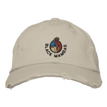Schwarze Mamba-Hut Bestickte Caps