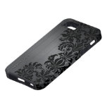 Schwarze metallische gebürstete Aluminium- u. Blum iPhone 5 Etuis