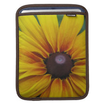 Schwarze mit Augen Susan-Blume iPad Hülse iPad Sleeves