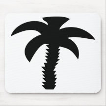 schwarze Palmeikone Mousepad