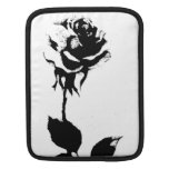 Schwarze Rose ipad sleeves
