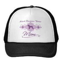 Schwarze Russe-Terrier-Mamma Baseball Kappe