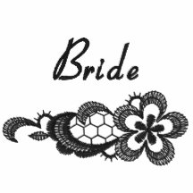 Schwarze Spitze-Hochzeit - Braut Bestickte Freizeitjacke
