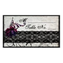 Schwarze Spitze-Hochzeits-Reihe Placecards Visitenkarte