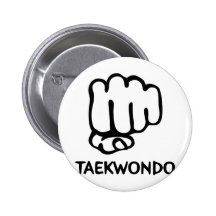 schwarze Taekwondo-Ikone Anstecknadelbuttons