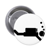schwarze Taucherikone Anstecknadelbuttons