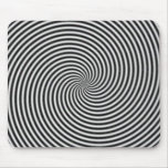 Schwarze u. Weiß-Spiralen-Strudel-optische Täuschu Mousepad
