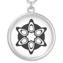 Schwarze u. weiße Mandala-Entwurfs-Gewohnheit Selbst Gestalteter Schmuck