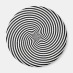Schwarze u. weiße Täuschungs-Spirale Kühlschrankmagnet