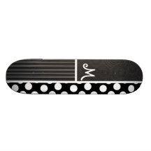 Schwarze u. weiße Tupfen Personalisierte Skateboards