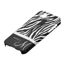 Schwarze u. weiße Zebrastreifen mit schwarzem Dama Schutzhülle Fürs iPhone 5